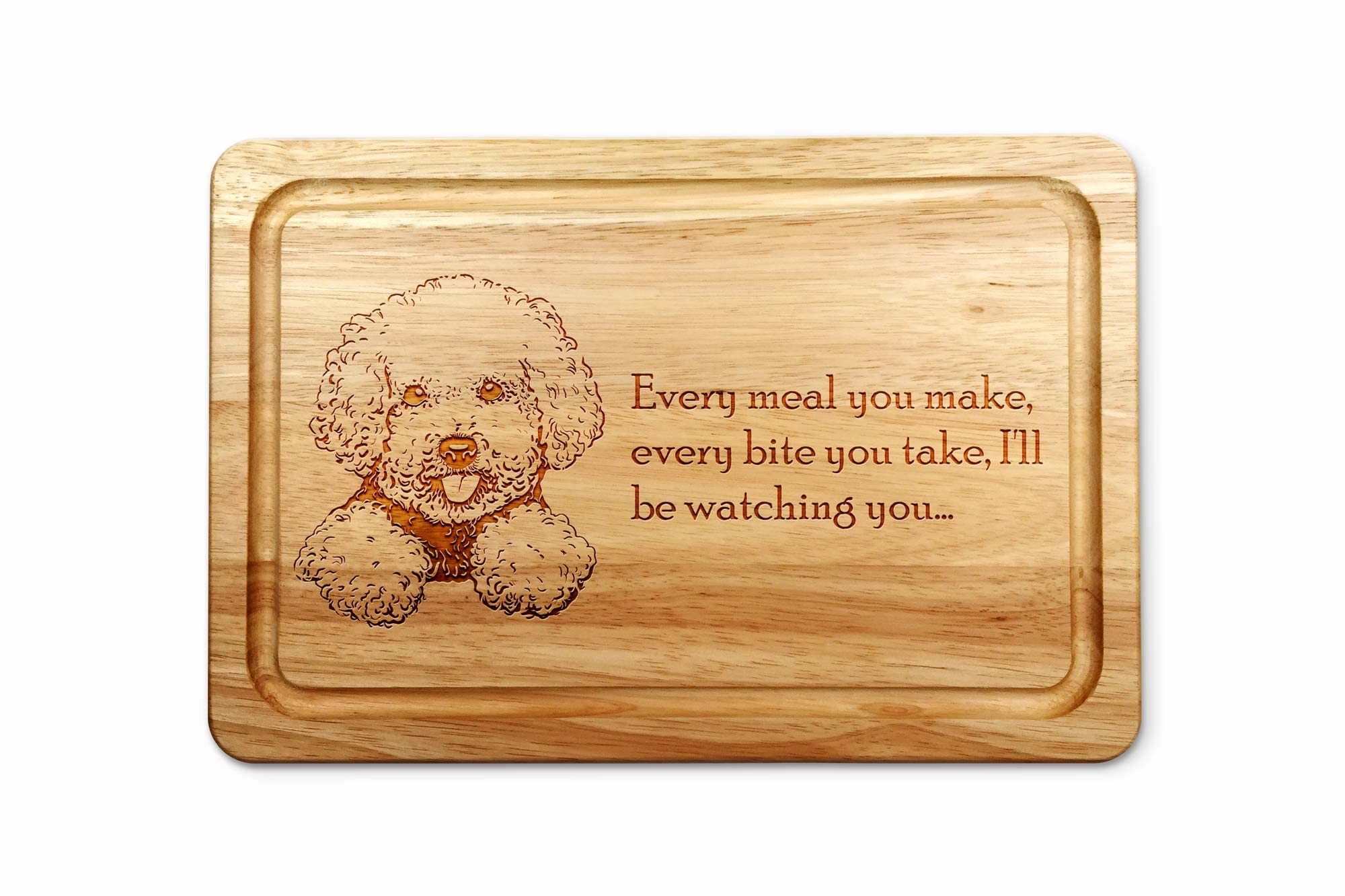 Personalised Store Bichon Frise Wooden Chopping Board 30 x 20 cm