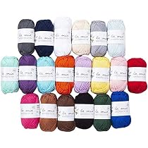 Amazon.com: La Mia 20 madejas 100% algodón mercerizado mini hilo ...