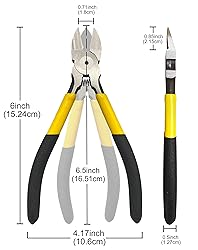 BOOSDEN Wire Cutter,6.5 inch Side Cutters,Spring
