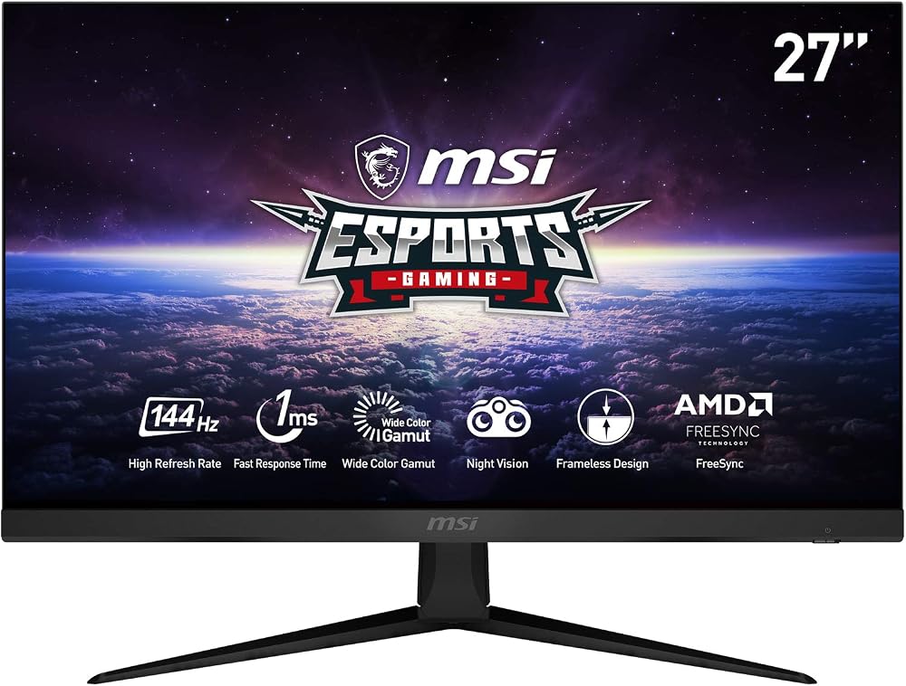 MSI Optix G271 27" FHD 144Hz IPS Gaming Monitor FreeSync Premium DisplayPort