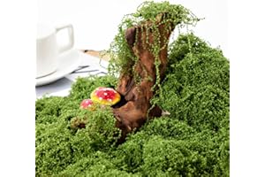 FSZNKJ Fake Moss Moss for Crafts 7.05oz Artificial Moss for Crafts, Faux Moss for Fairy Garden, DIY Decorative, Model Making, Walls, Glass Containers, Home