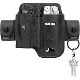 1791 EDC Multitool Sheath, Leather EDC Organizer, Belt Pouch Fits Multitool, Knife, Pen, Keys - Compatible with Heavy Duty Leatherman, Gerber and SOG