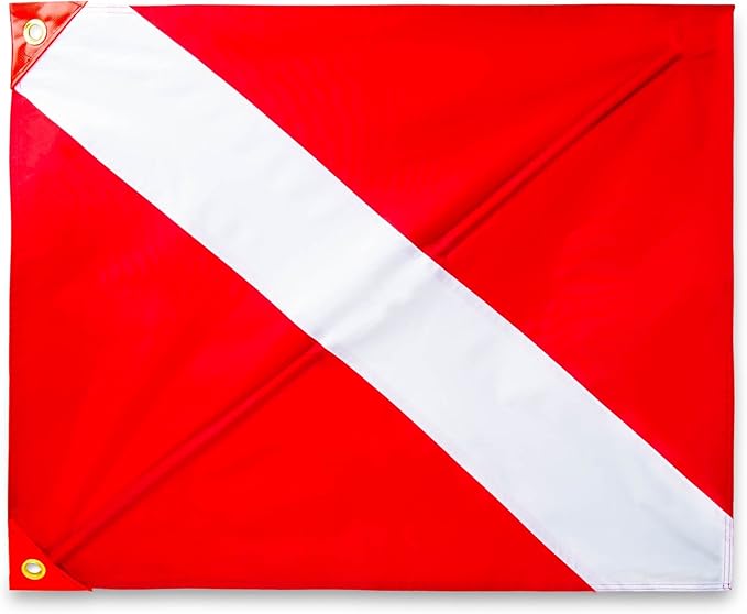 Premium Quality Dive Flag (20 Inch X 24 Inch) with Removable Stiffening