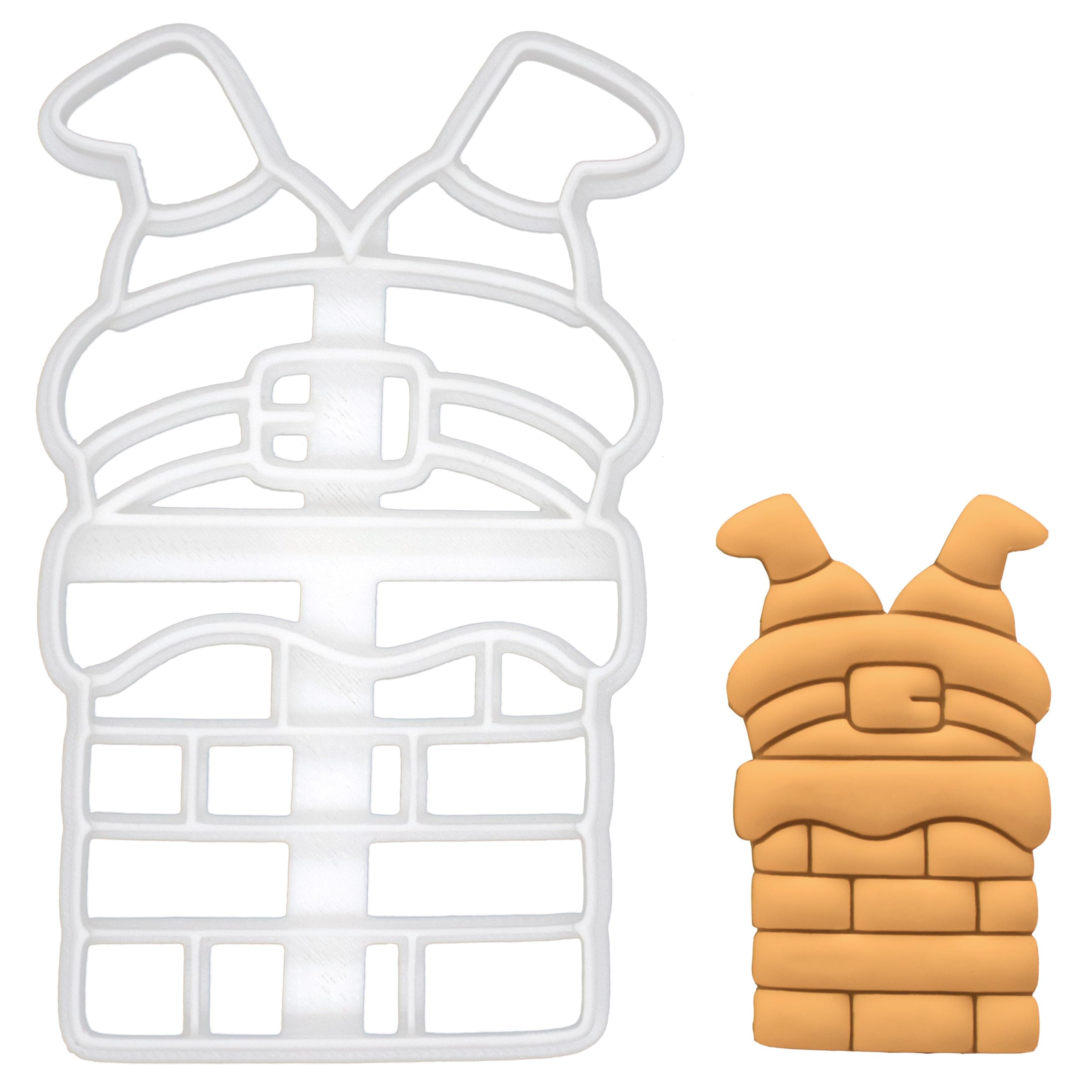 BAKERLOGY Stuck in Chimney Cookie Cutter - Detailed Biscuit Cutter Design for Baking and Crafts, Ideal on Fondant, Dough, Clay