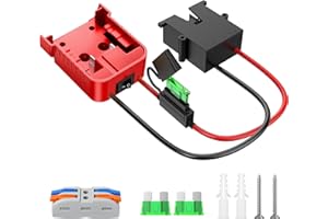 FLYSOON Power Wheel Adapter for Milwaukee M18 Battery Adapter 18V Power Wheel Battery Converter Kit with Switch & Fuse & Wire Terminals & 12 AWG Wire for DIY RC Car Adapter Kit