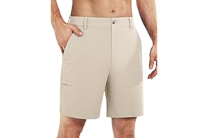 Shallowlulu Men's Golf Shorts 7"/ 10" Stretch Quick Dry Water Resistant Dress Casual Shorts with 6 Pockets Work Hiking Shorts