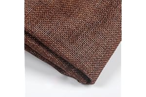 Flushbay Speaker Grill Cloth Linen Single Layer Speaker Fabric Protective Dustproof Mesh Cloth Stereo Fabric Replacement for Home Stage Speakers, Media Cabinet, KTV Box (Coffee, 50 * 146cm)