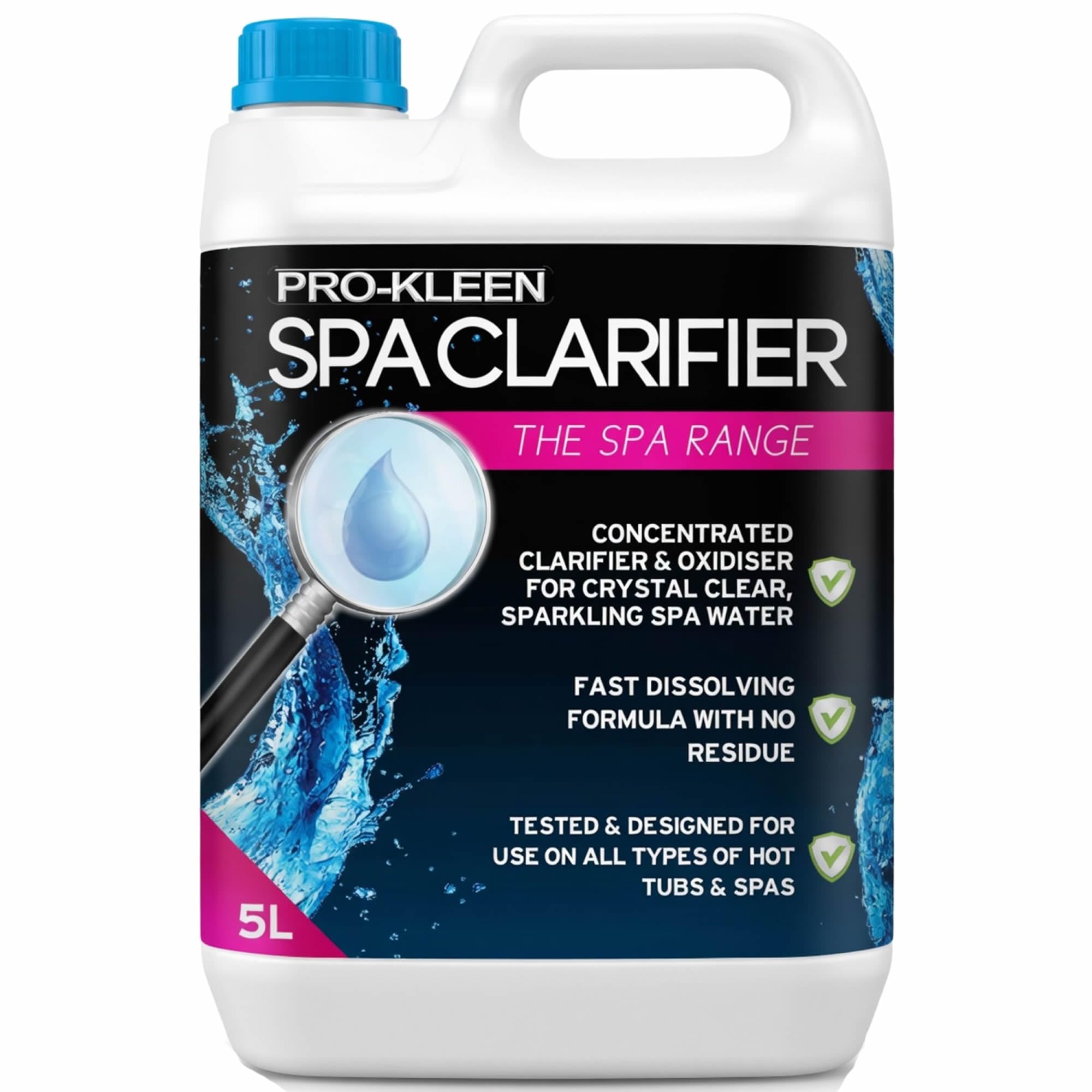 5L of Pro-Kleen Spa Clarifier - Achieve Brilliant, Sparkling Water - Improves Filter Performance & Efficiency