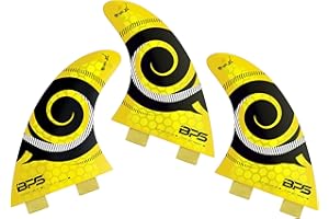 BPS New Zealand Surfboard Fins 3 Thruster Fins Set High Performance Fiberglass Reinforced FCS Style Fin Box for Surf Board, Shortboard, Longboard