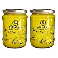 SHREE RADHEY A2 Bilona Gir Cow Ghee | 500 ML X 2 | Traditional Bilona Method | Cultured | Premium | Immunity Booster…
