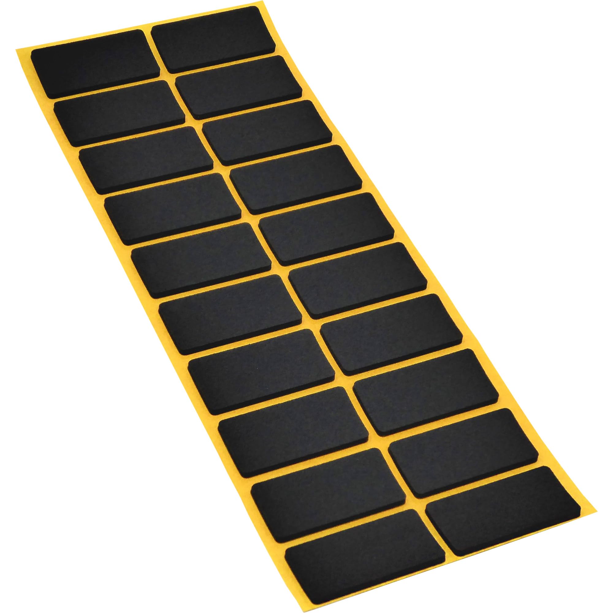 Adsamm® / 20 x self-adhesive anti-slip pads made of EPDM cellular rubber / 0.79x1.57'' (20x40 mm) / Black/rectangular / 0.098'' (2.5 mm) thick anti-slip glides