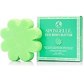 Spongelle Eucalyptus Mint Eco Collection Body Buffer Body Scrubber | Bath & Shower Loofah for Men & Women | Biodegradable, Cruelty-Free, Vegan, Dermatologist-Tested, Made in USA | 15+ uses