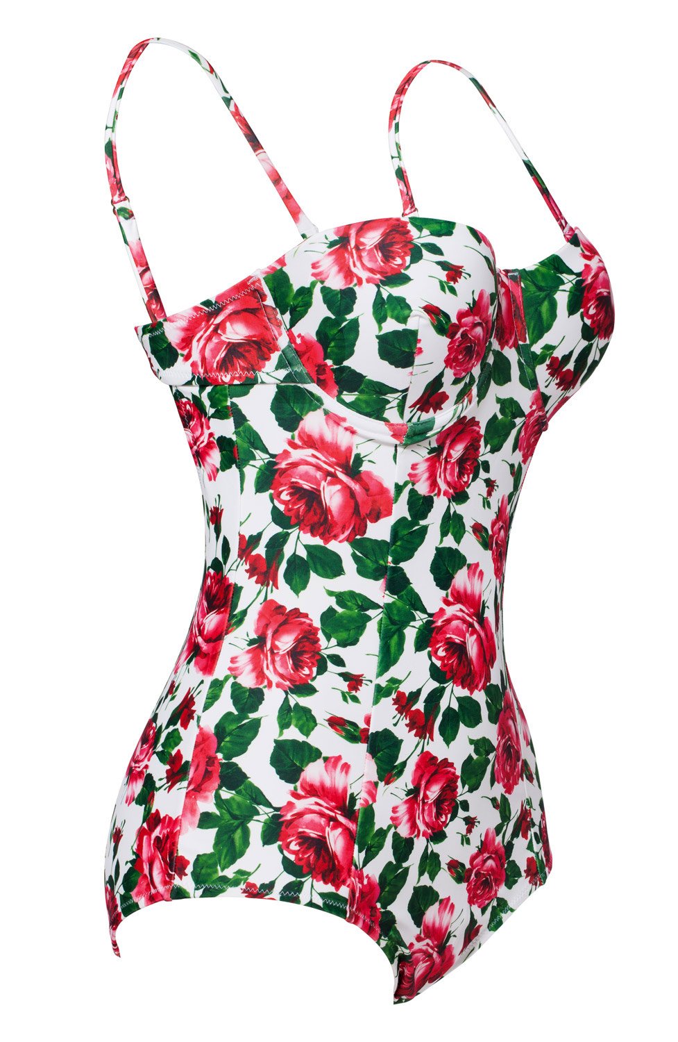 LAMOON Long Torso Swimwear Retro Swimsuits For Big Busts Modest One