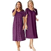 Only Necessities Plus Size 2-Pack Short Silky Gown