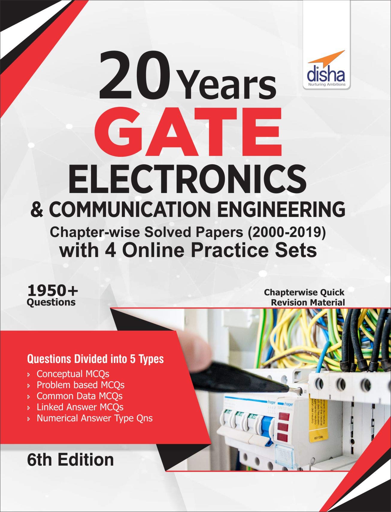 20 years GATE Electronics Engineering Chapter-wise Solved Papers (2000 – 19) with 4 Online Practice Sets 6th Edition