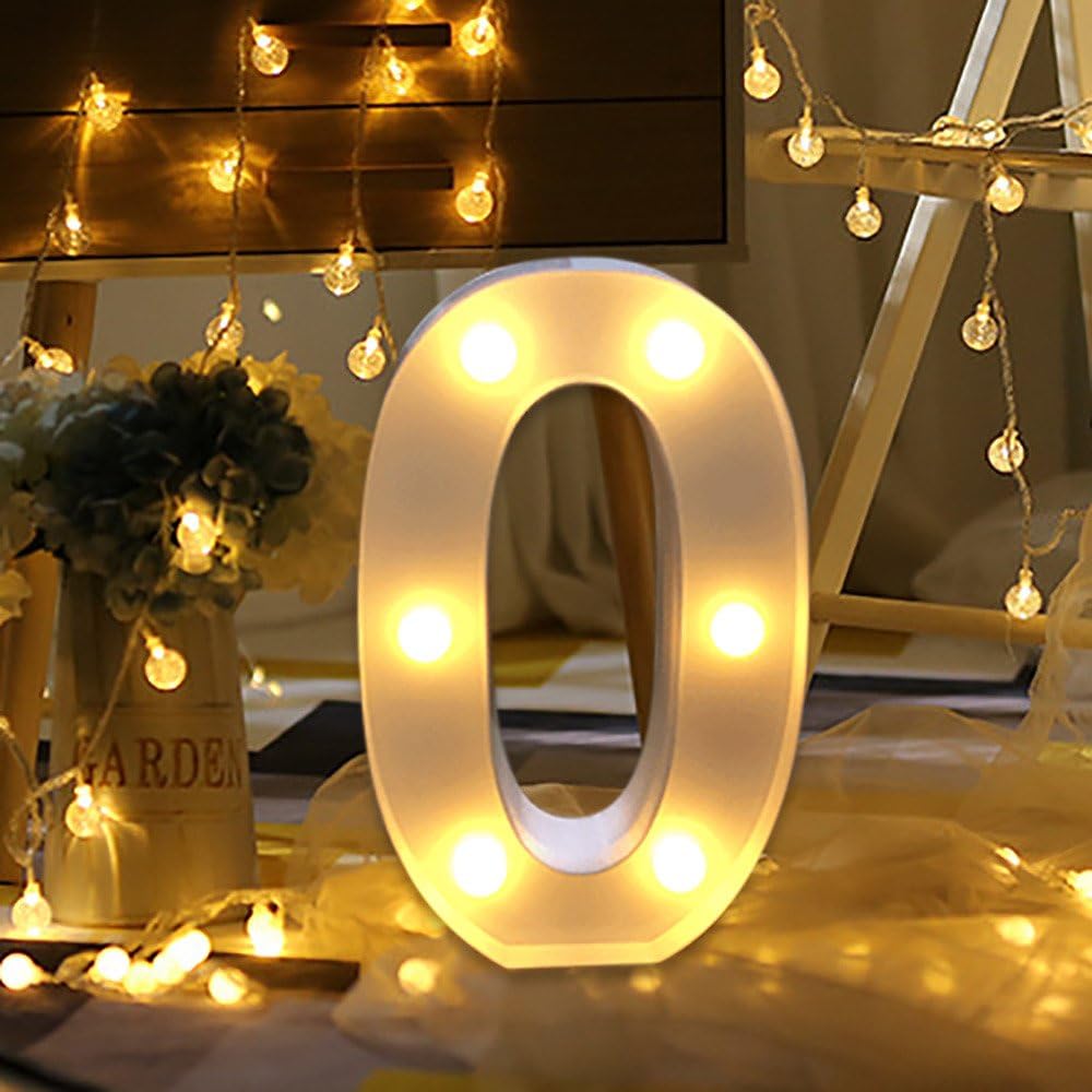 Clearance! Number Light LED 0-9 Standing Hanging Digital Lights Sign Marquee Light Up Digits Night Light Wedding Birthday Party Valentine's Lamp Home Bar Decoration LEEDY