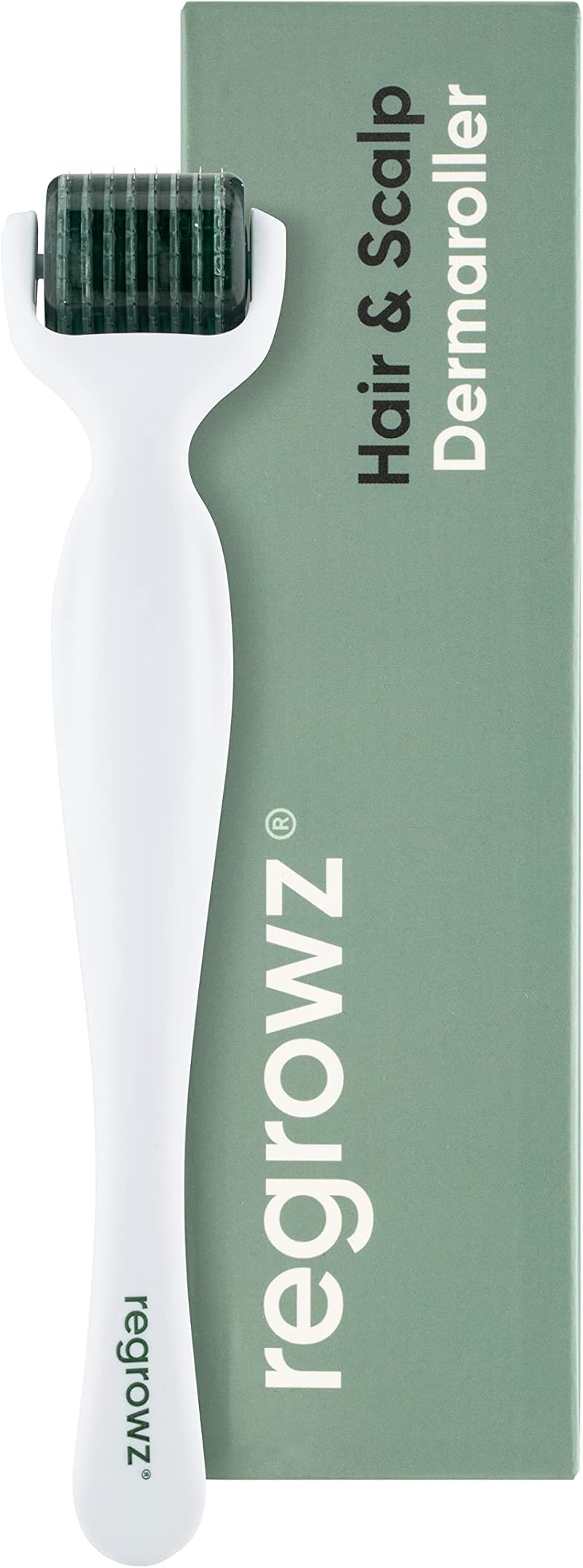 Regrowz Derma Roller 192x Titanium Microneedle Hair Scalp Beard Growth Roller