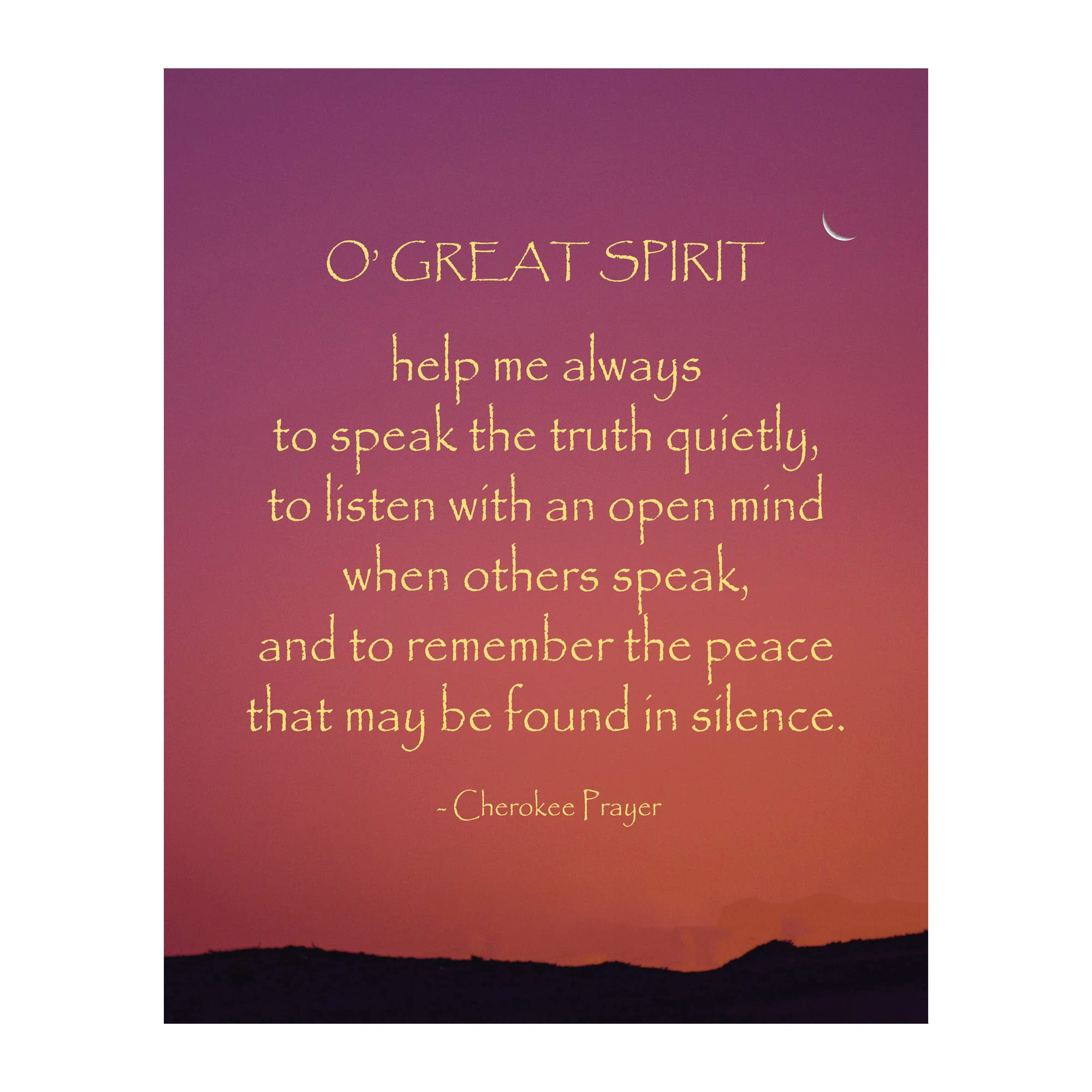Mua O Great Spirit A Cherokee Prayer - Native American Wall Art Decor ...