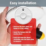 FireAngel SB1-R Smoke Alarm 2 Pack Toast Proof Optical 9V Battery view 5