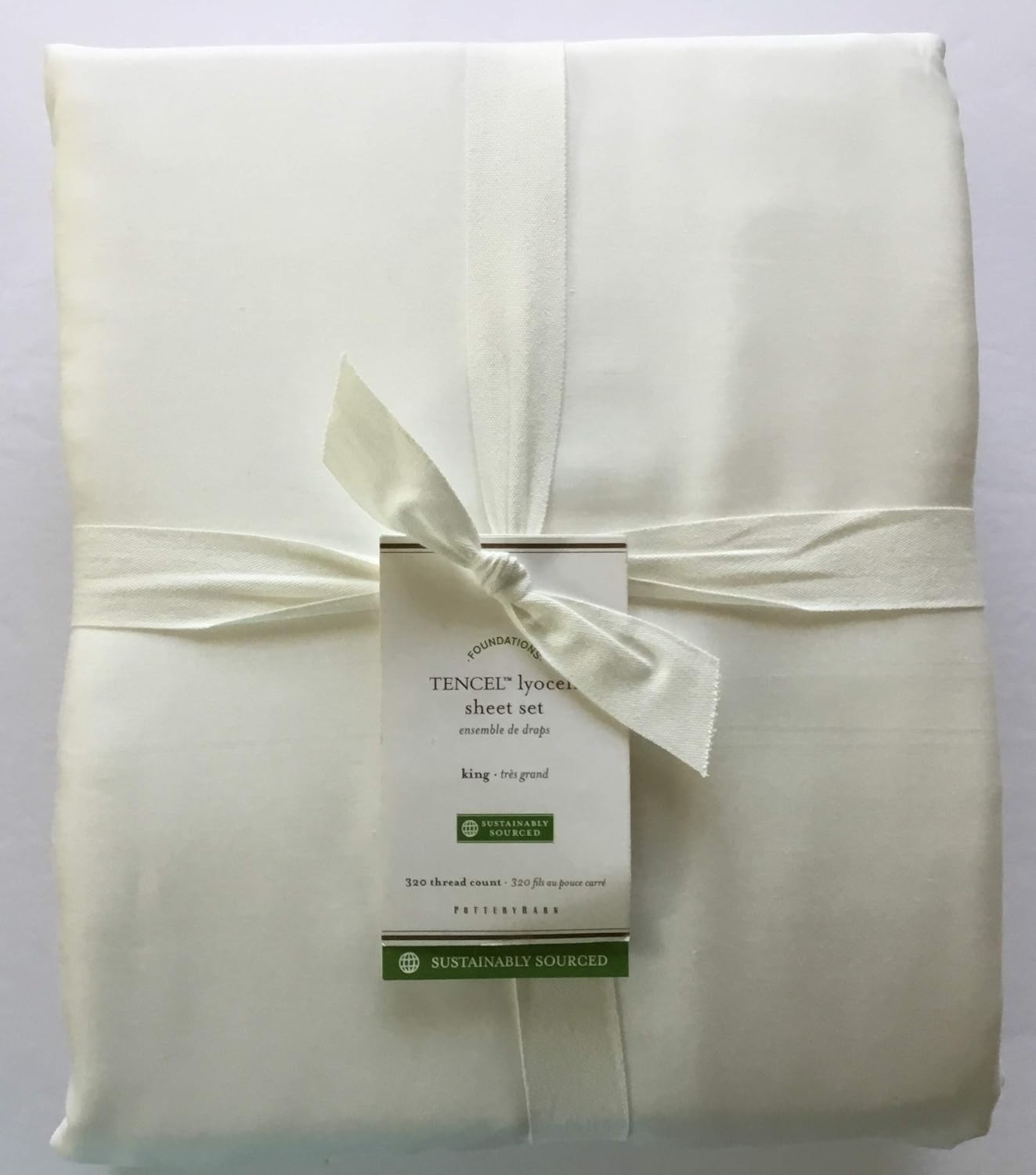 Amazon Com Pottery Barn Tencel Sheet Set King White Home Kitchen
