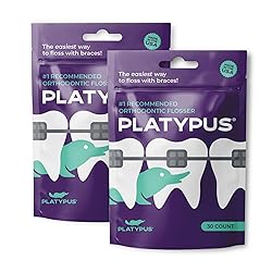 Platypus Orthodontic Flossers for Braces, 30 Count