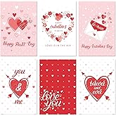 Spercy Happy Valentines Day Cards Bulk, Set of 24 Valentine Cards Boxed with Envelopes, Valentines Cards Assortment for Grandma, Kids, Friends & Family