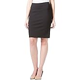 Fishers Finery Women's Ecofabric Ponte Pull On Stretch Above Knee Classic Pencil Skirt, Fitted