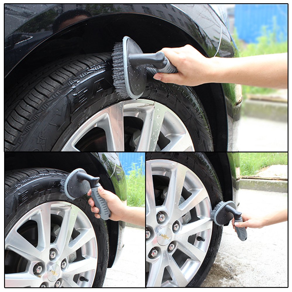 最終値下げ 車ホイールブラシクリーニングブラシキットツールセット Meiso車ホイールタイヤリムスクラブブラシソフトブラシクリーナーtie合金自動 ホイールクリーニンググローブ 布 B071dw7ts1 超特価激安 Theincap Com