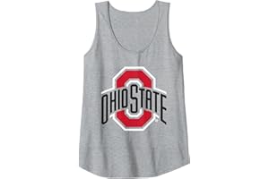 ELITE AUTHENTICS Womens Ohio State Buckeyes Womens Icon Logo Gray Tank Top