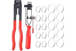 CAPUCA CV Joint Boot Clamp Pliers - 22 Pcs Ear Boot Tie Pliers with CV Boot Clamps Kit, Car Band Tool Kit, Automotive Hose Axle Plier CV Clamp Tool for Most Cars