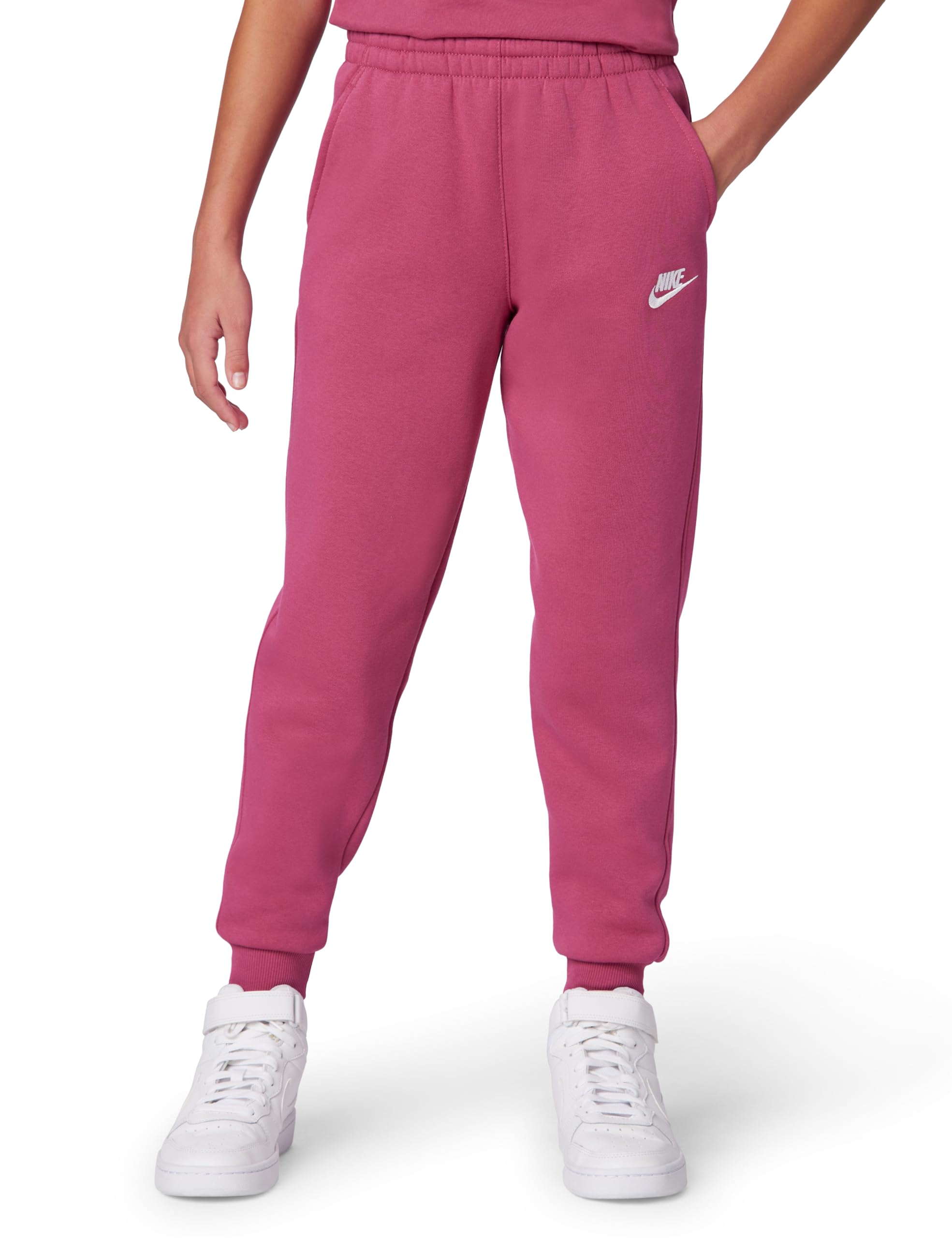 Nike Kid's Sportswear Club Fleece Joggers, Sweet Beet/White, Small Image