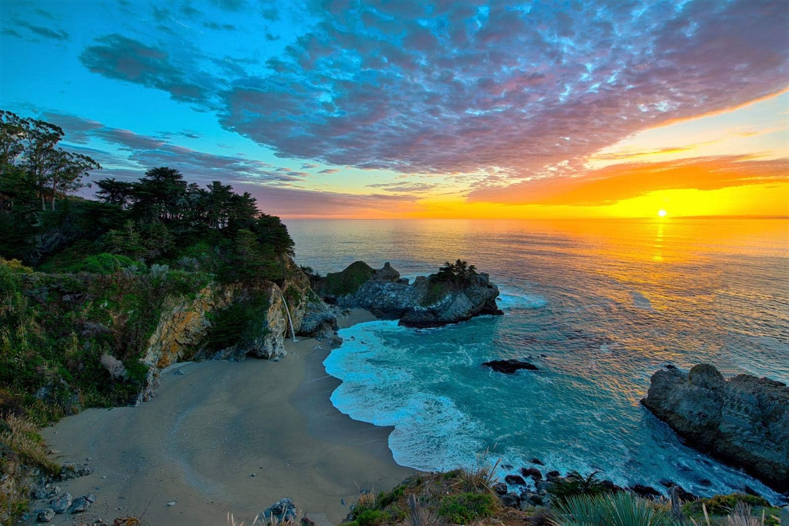 Sunset Scenery By The Sea - Jigsaw Puzzles For Adults 1000-Piece Diy Puzzle Kids Wooden Toys