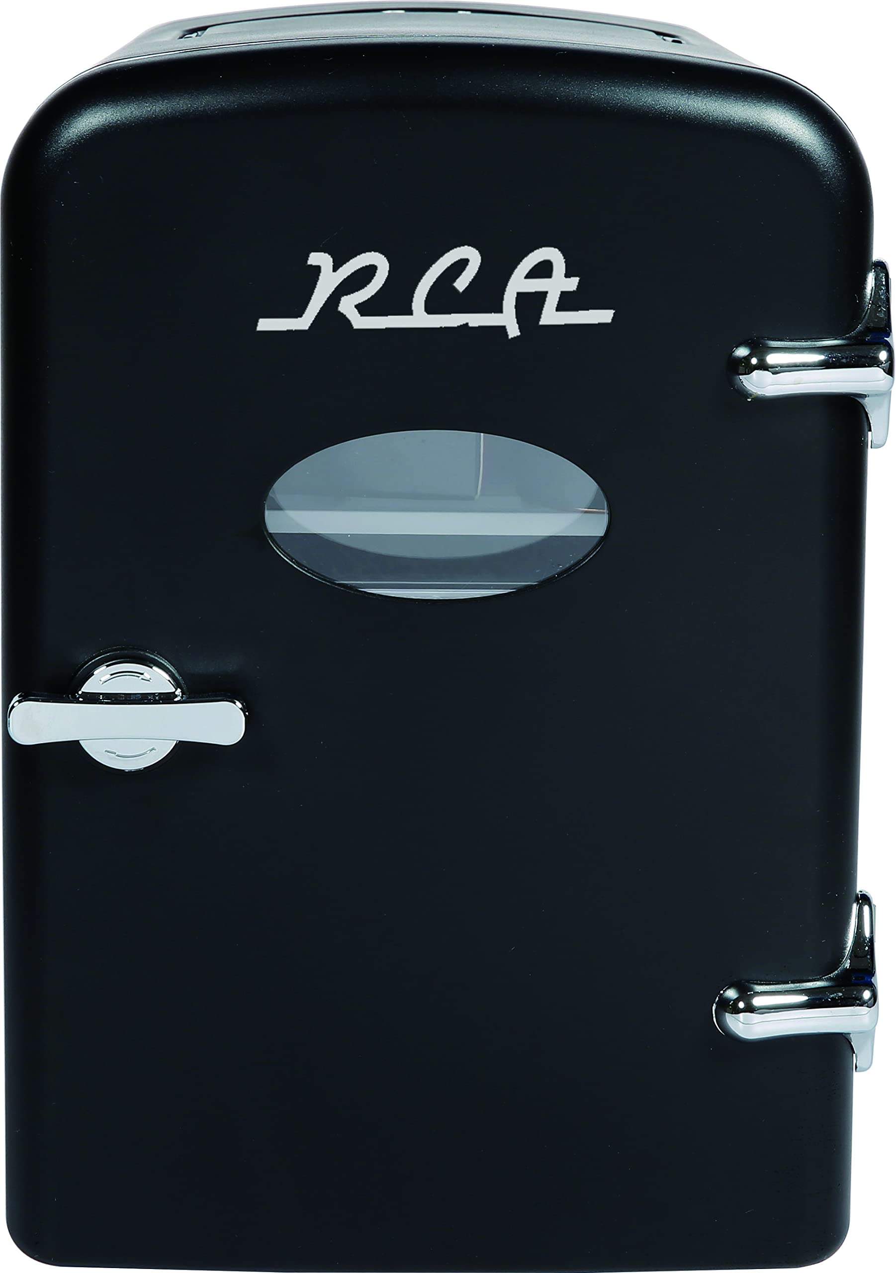 ARCTIC CHEF Mini Retro 6 Can Beverage Refrigerator-Black, RMIS129-BLACK, 0.15 Cubic feet