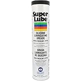 Super Lube 92150 Silicone Lubricating Grease with PTFE, 14.1 oz Cartridge, Translucent White