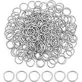 UNICRAFTALE 250Pcs 304 Stainless Steel Jump Rings, 15mm Round, Metal Connectors, Open, DIY Jewelry Crafting, Keychain Accessories, Earring, Bracelet, Pendant