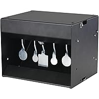 ARSUK Pellet Gun Target Trap with Resetting Center Shot Rated for .22 .177 Caliber – Metal Bullet Trap Shooting Target for Ai