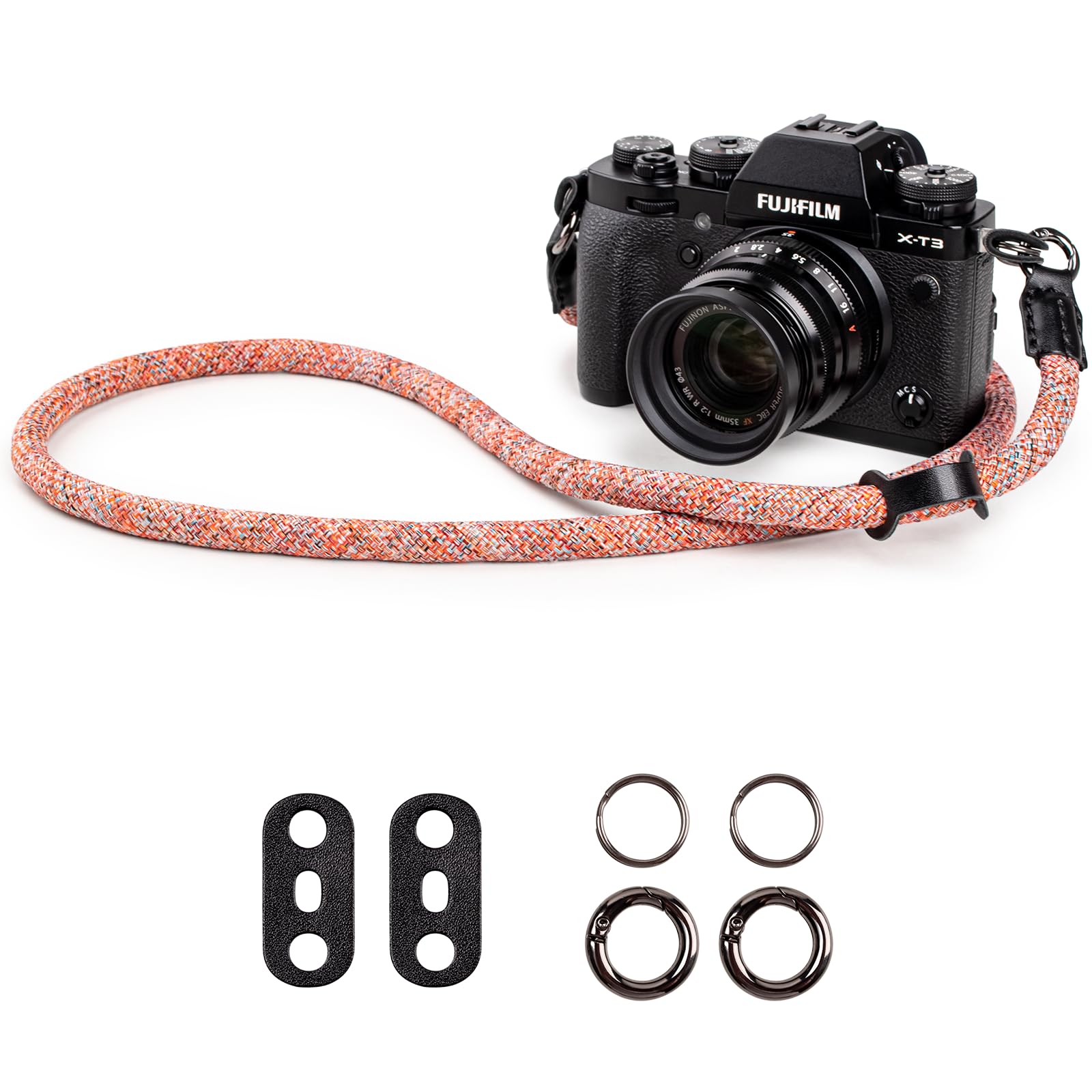 VOVMOEYA Camera Strap,Camera Neck Strap shoulder strap for Fujifilm XS20 XT5 XH2S Canon EOS R6 R7 R8 R10 R50 Sony A6400 A6700 A7C II A7IV Camera Strap Rope - Camo Red