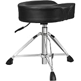 TIZECO Hydraulic Drum Throne, Heavy Duty Drum Stool, Height Adjustable Drum Seat, Motorcycle Style Drummers Chair, Music Stool for Drummer Adults