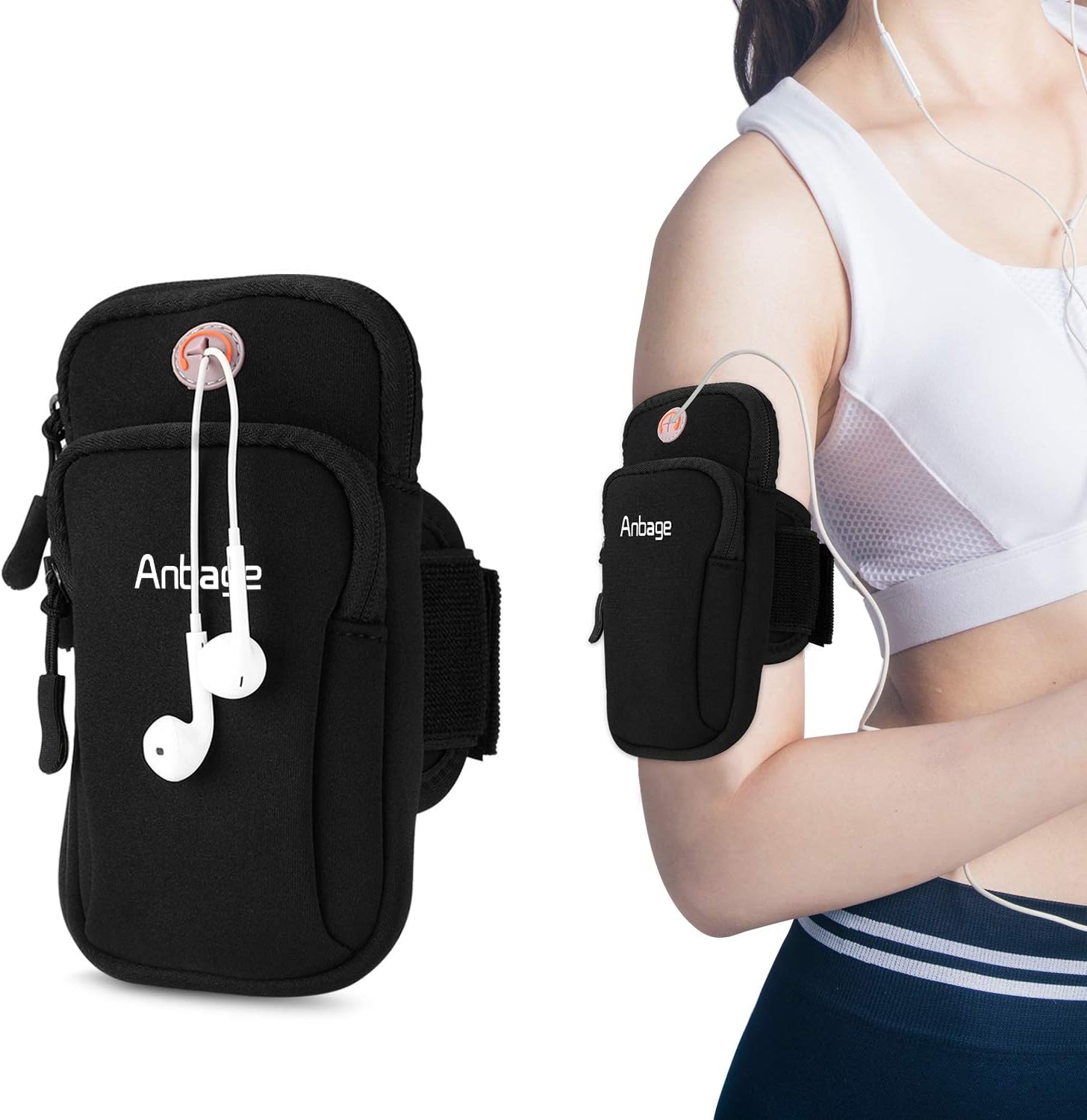 Running Armband Compatible with iPhone X 8 7Plus 6sPlus Galaxy Note 5 4 S8 S7 Edge,Multifunctional Outdoor Sports Armband Sweatproof Armbag Casual Arm Package Bag,PlusKey Holder & Screen Protector