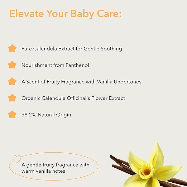 KIDS LOTION DAILY CARE 3+ WITH CALENDULA & PANTHENOL – GENTLE BABY MOISTURIZER FOR SENSITIVE SKIN, SOOTHING & HYDRATING, VEGAN, HYPOALLERGENIC, 8.5 FL OZ – ECOLATIER