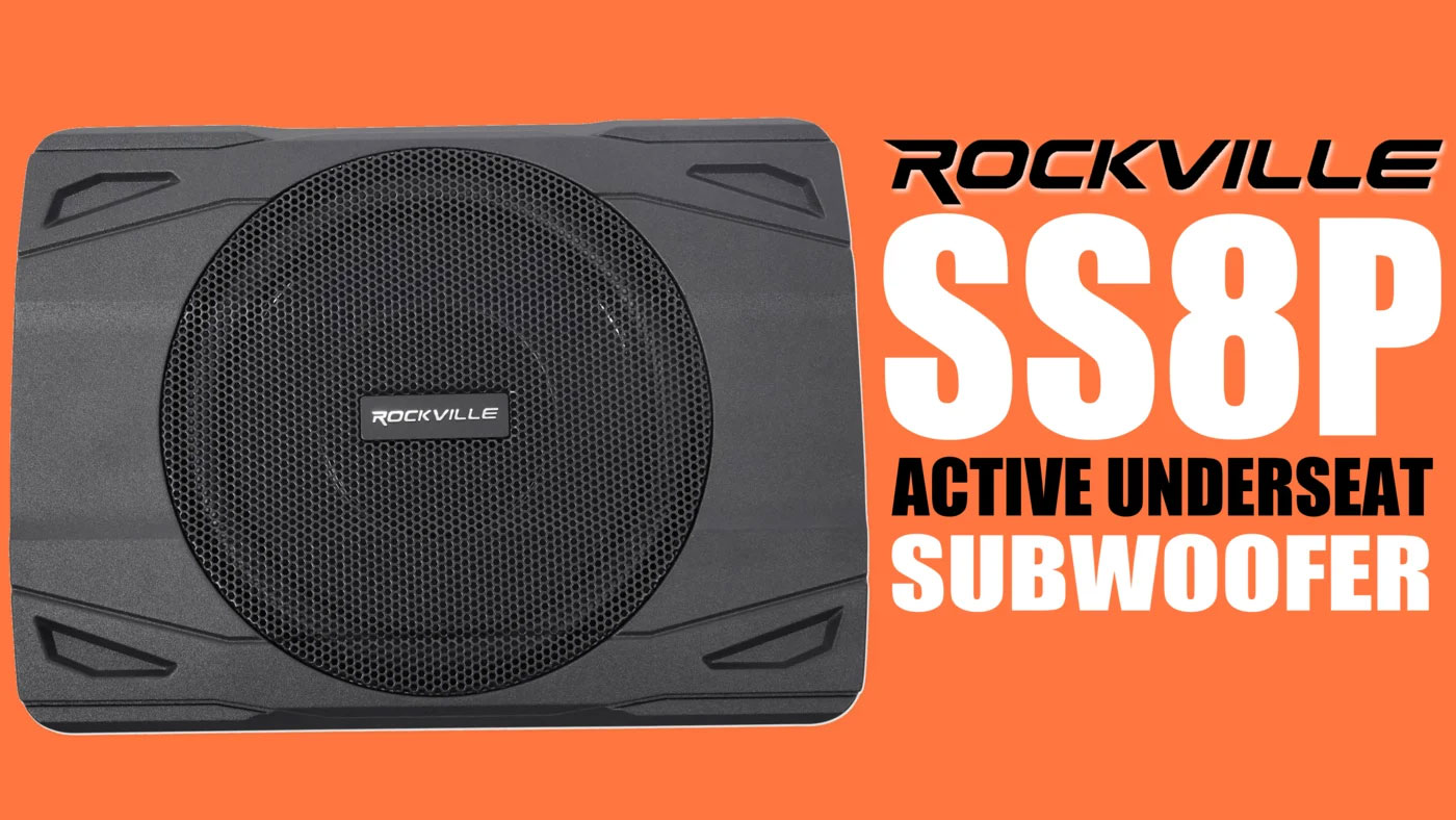 Car Audio Electronics Rockville SS8P 400 Watt Slim UnderSeat Powered