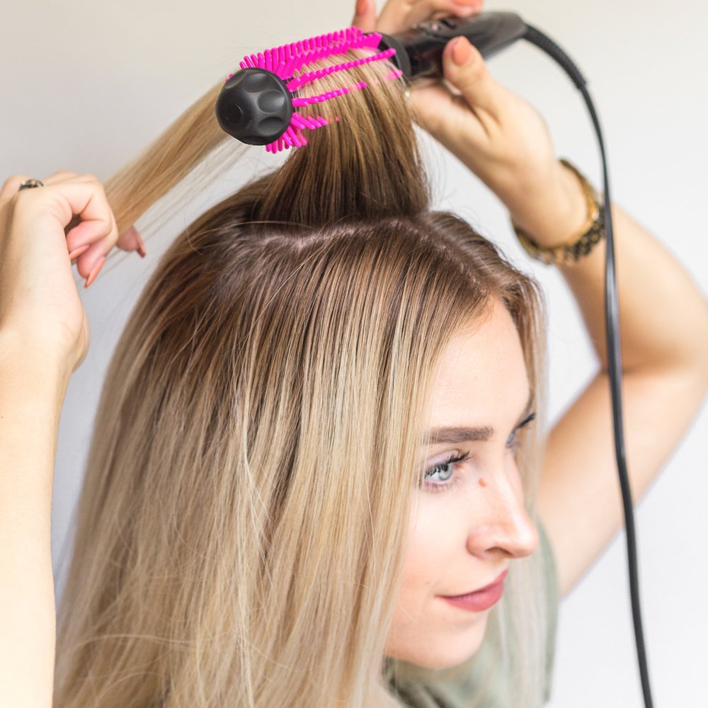 Revlon Silicone Bristle Heated Hair Styling Brush, 1 inch barrel : Beauty