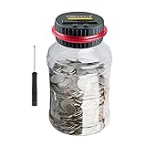 Coin Bank for Adults, QPEY Piggy Bank Coin Jar with