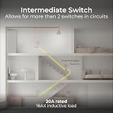 BG Electrical Nexus Metal Black Nickel Intermediate Light Switch NBN13 view 4