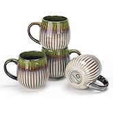 CosyCorner Ceramic Coffee Mugs Set, 17 oz Large Coffee Cups for Home and Office, Ceramic Cup for Coffee & Tea（B×4 pcs）