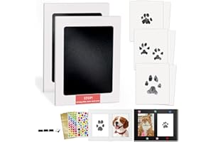 MYPAWLETS Inkless Paw Print Kit,Mess-Free Paw Print Stamp Pad for Dogs Cat,Pet Safe Clean Touch Ink Pad,Dog Nose Print Kit,Pet Paw Print Impression Kit Keepsake,Personalized Pet Lover,Dog Mom Gift-2M