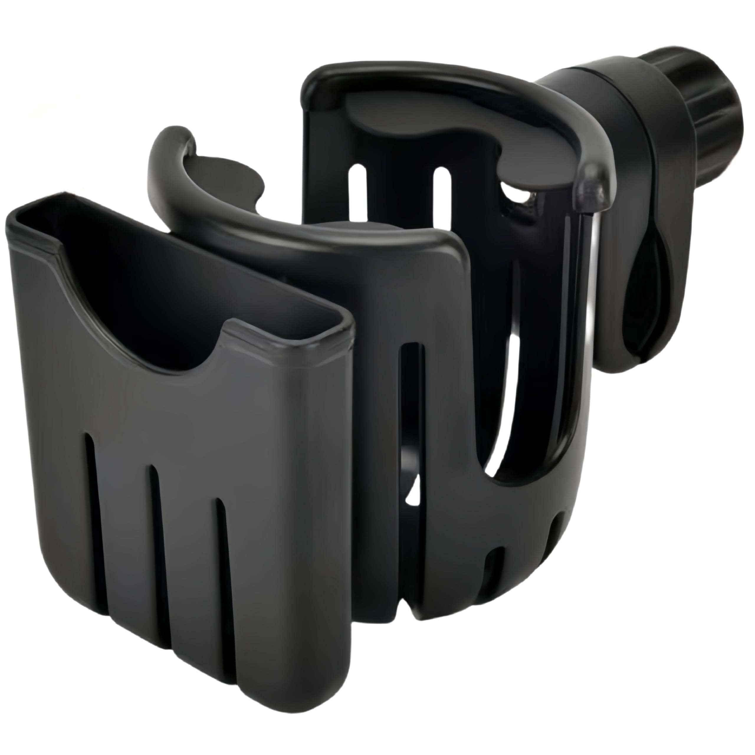 Photo 1 of 2-in-1 Versatile Bike and Stroller Cup Cellphone Holder - Universal Bicycle Water Bottle Cage for Cyclists, Baby Bottle Rack for Moms. (Black (Upgrade))