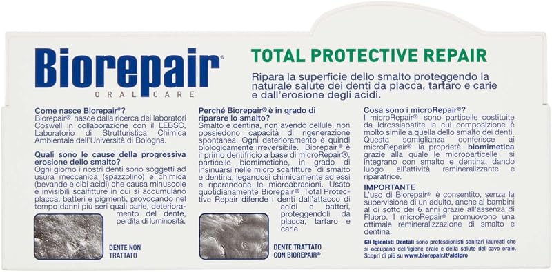 : "Total Protective Repair" Toothpaste with microRepair, New Formula - 2.5 Fluid Ounce (75ml) Tube [ Italian Import ] — foto 4 de 8