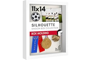 Americanflat 11x14 Shadow Box Frame with Shatter-Resistant Glass - Silhouette Collection - Large Shadow Box Display Case for 