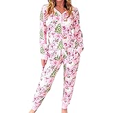 DOLITAEN Merry Christmas Pajamas Sets Women Christmas Two-Piece Nightwear Xmas Costume Sleepwear Soft Pjs Sets